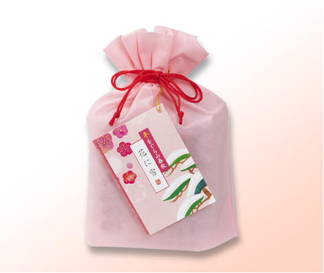 冬をぐら山春秋 花に雪 化粧袋