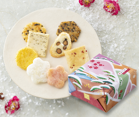 冬をぐら山春秋　花に雪