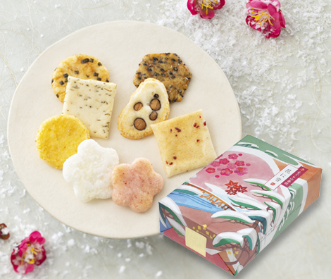 冬をぐら山春秋 花に雪 ミニ箱