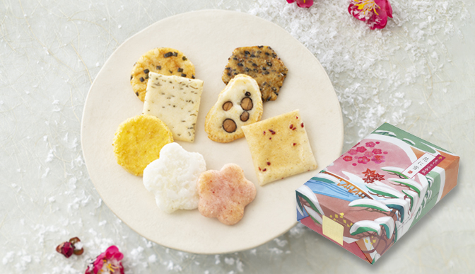 冬をぐら山春秋 花に雪 ミニ箱