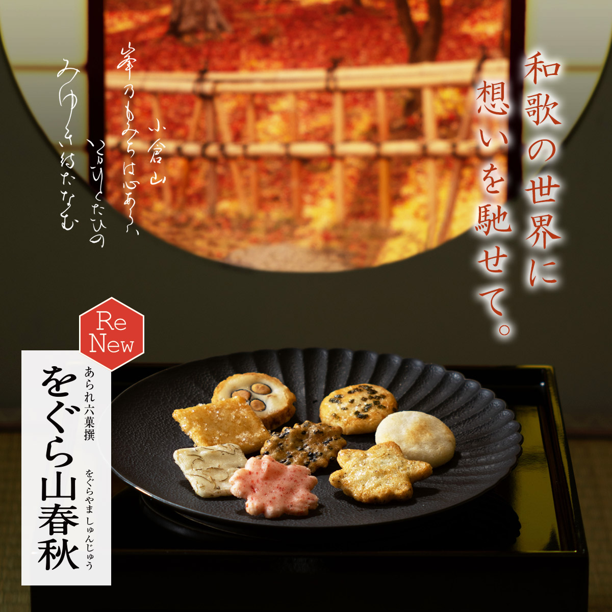 あられ六撰（8種類） をぐら山春秋