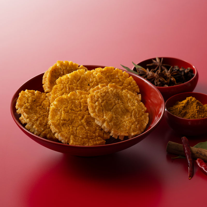 小倉名月カレー仕立て ご愛食用袋(カレー仕立て13枚): 米菓・詰め合わせ京都・老舗の煎餅(せんべい)あられ・おかき専門店 通信販売｜小倉山荘