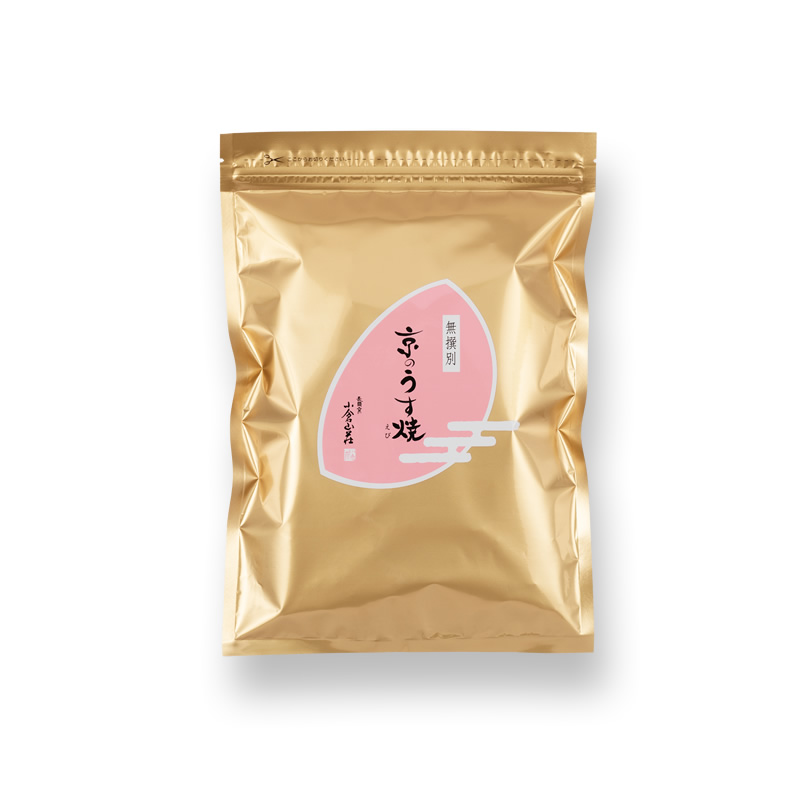 無選別 京のうす焼 えび(120g): 米菓・詰め合わせ京都・老舗の煎餅(せんべい)あられ・おかき専門店 通信販売｜小倉山荘