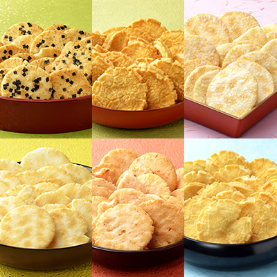 ○無選別BOX どっさり2.6kg 通販限定(6種10袋): 米菓・詰め合わせ京都
