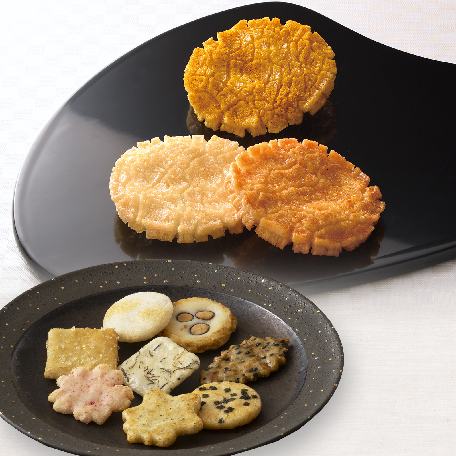 【通販限定：段重ねセット】をぐら山春秋 小缶(12袋)+小倉名月 小缶(22袋)★