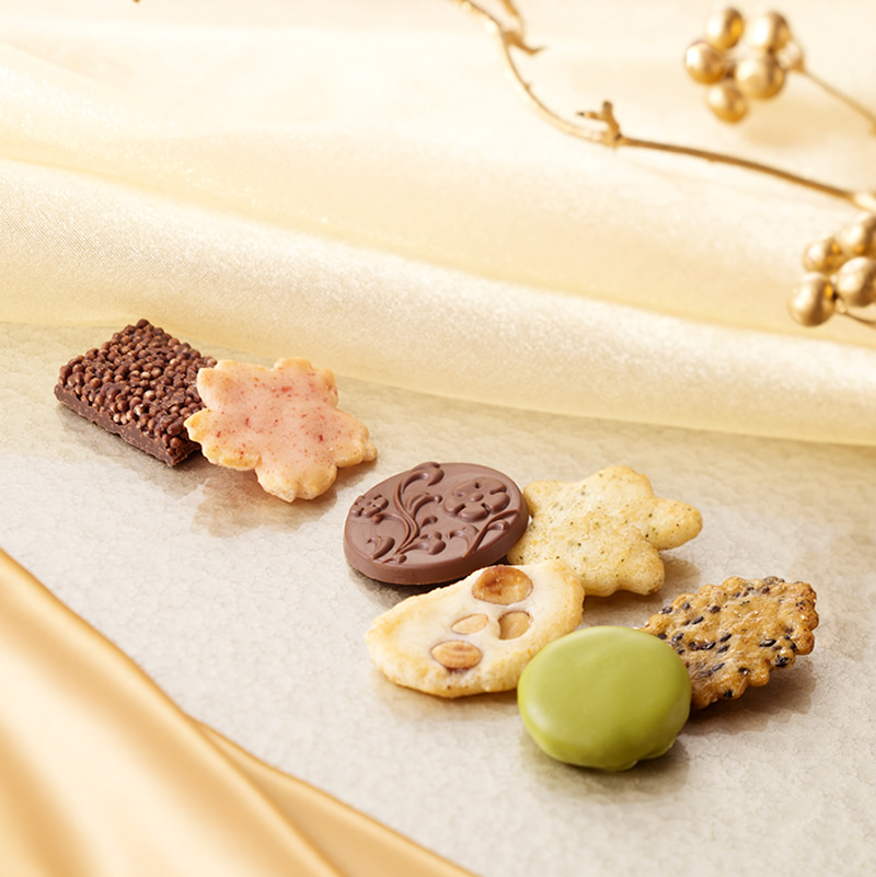 をぐら山春秋arare Chocolat 中缶 22袋 洋菓子 チョコレート菓子京都 老舗の煎餅 せんべい あられ おかき専門店 通信販売 小倉山荘
