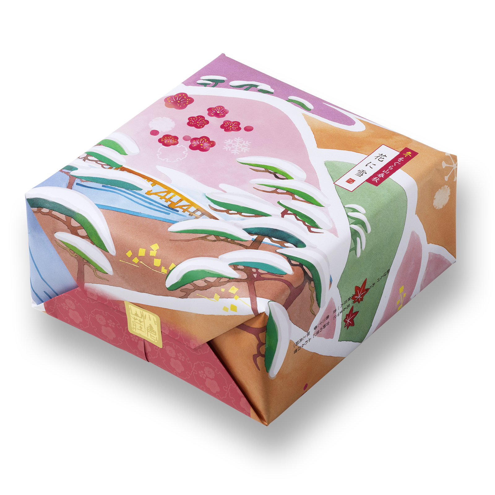 冬をぐら山春秋 花に雪大缶