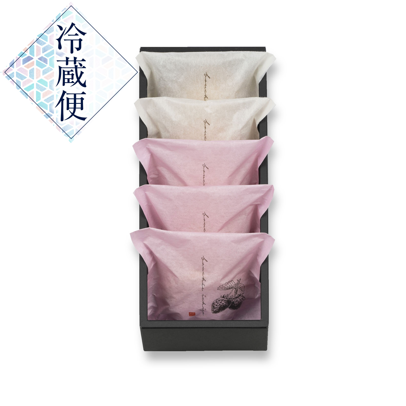 【冷蔵便】【いちご・チーズ】ブッセ 5個箱◇